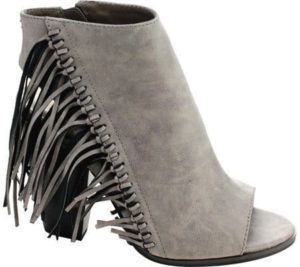 Gray Fringe Bootie, $51.95, Shoebuy.com