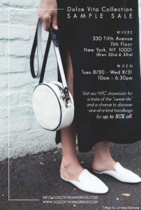 dolce vita collection sample sale flyer
