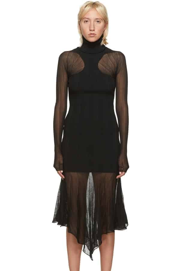 Black evening dress by Mugler