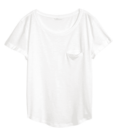 white t-shirt from H&M