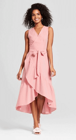 Pink ruffle dress