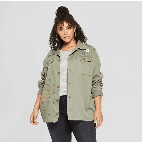 Green down jacket