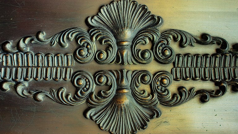 Antique door to represent architectural salvage.