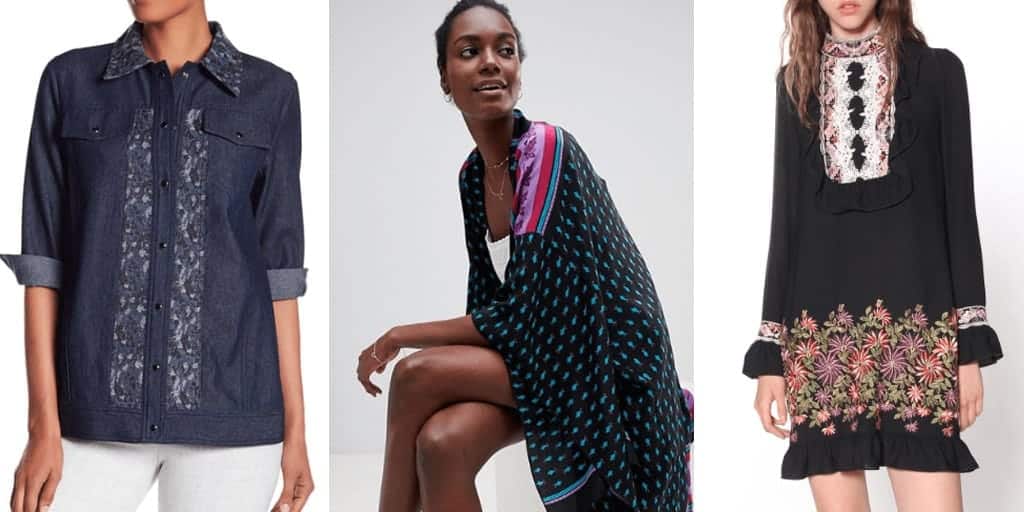 Collage of Anna Sui designer pieces