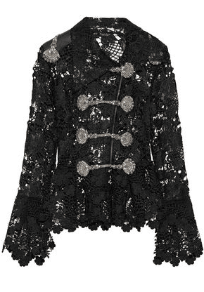 Reem Acra embellished peplum top