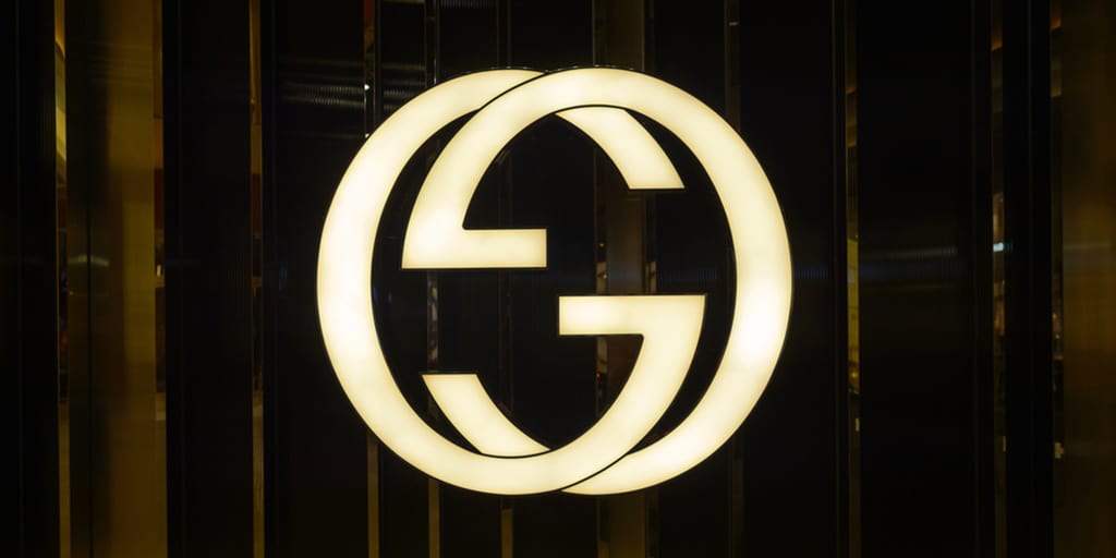 Gucci logo on storefront