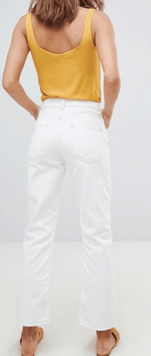 How to Master the Style Understatement with Neutrals 4 white jeans and yellow blouse