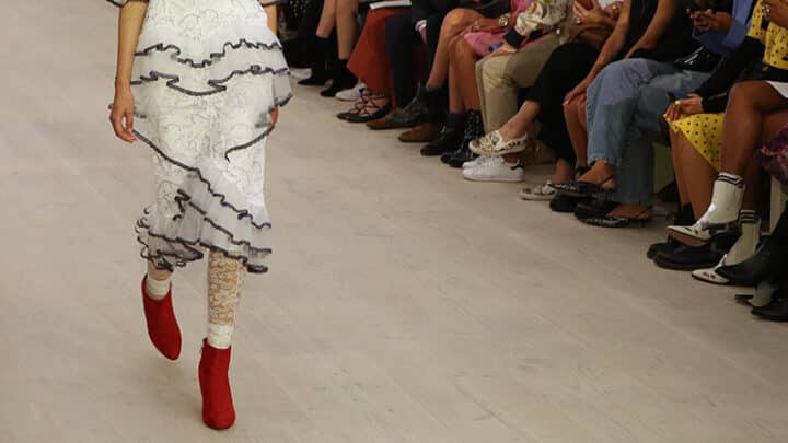 Fashion model on the runway.