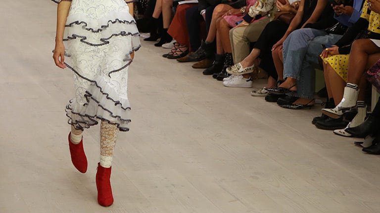 Fashion model on the runway.