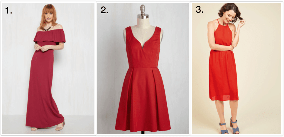 red dresses at modcloth