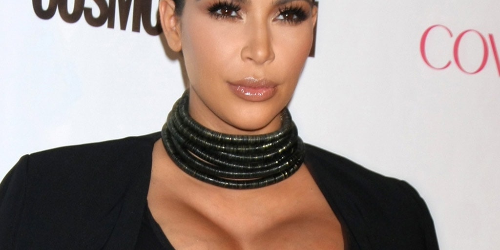 Kim Kardashian at a Cover Girl event.
