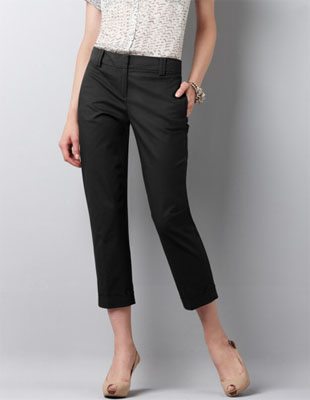 Cuffed Black Pants