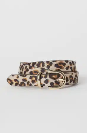 Leopard print belt