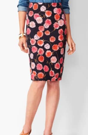Talbots floral skirt