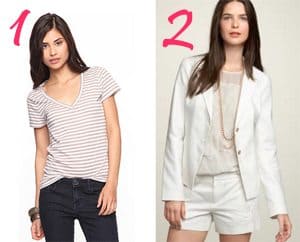 Celebrity Style Deconstructed: Tina Fey 6 Striped Tee and Blazer