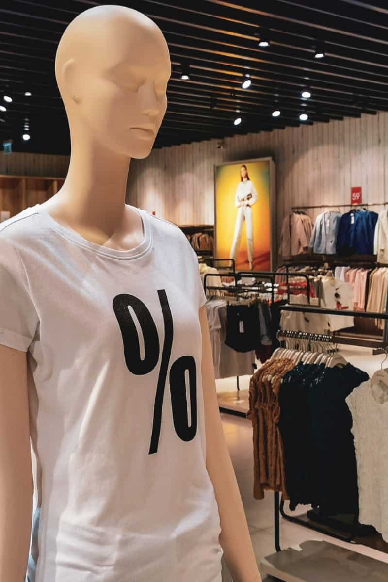 Mannequin inside department store to represent best department stores.