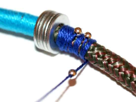 Close up of tribal necklace