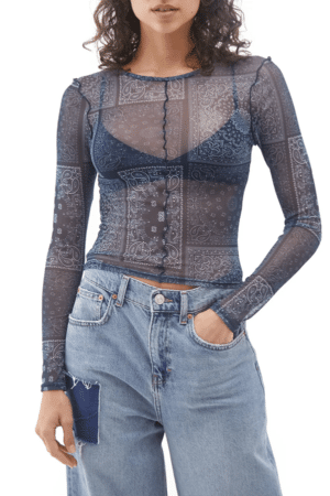 Sheer top.