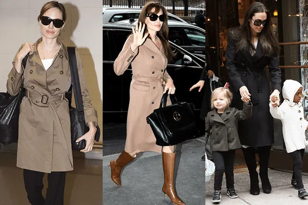 Angelina Jolie Trench Coats