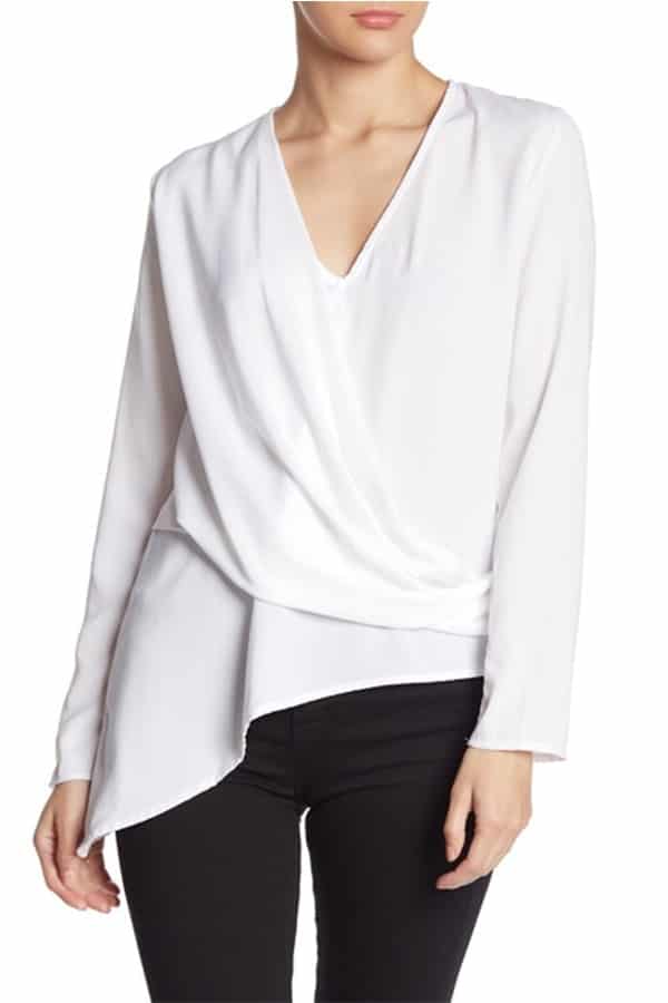 Essential style tips for the Apple-shaped fashionista 1 White top with asymmetric hemline