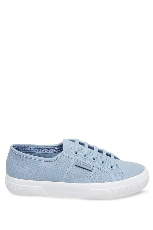 Baby blue superga sneakers - great shoe for picnic outfits