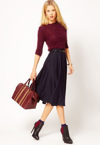 Breathe New Life Into Your Old Boots with these Game-Changing Outfits 6 ASOS Midi Skirt