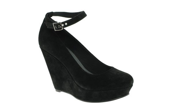 Black Suede Wedge