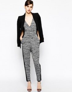 Grey cocktail party jumpsuit