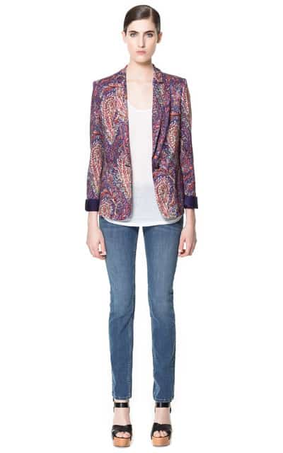 4 Pieces that Take Your Office Look from Blah to Ta-Dah! 4 Paisley Blazer by Zara