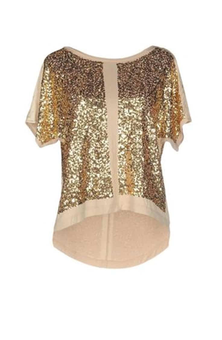 Why We're Eyeballing Luxe Pieces in Gold and Red 2 Gold sequined top