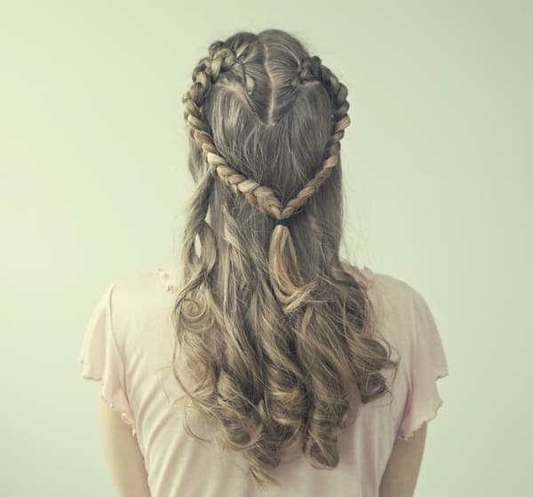 Romantic Hairstyles to Try this Valentine's Day 5 Hair braided in a heart