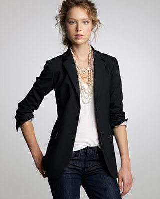 Woman wearing blazer