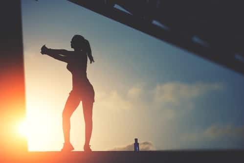Woman doing workout