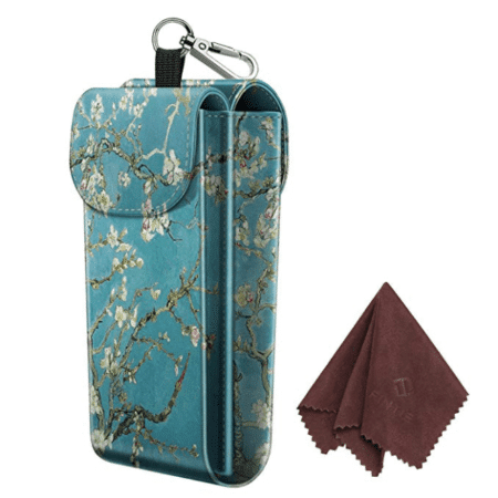 Green floral eyeglass case