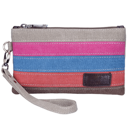 striped wristlet