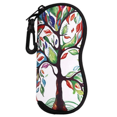 tree design eyeglass case