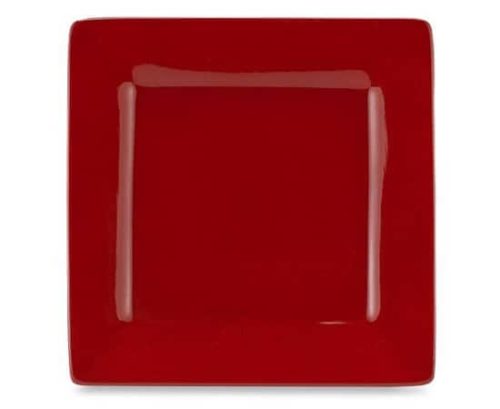 Square red plate