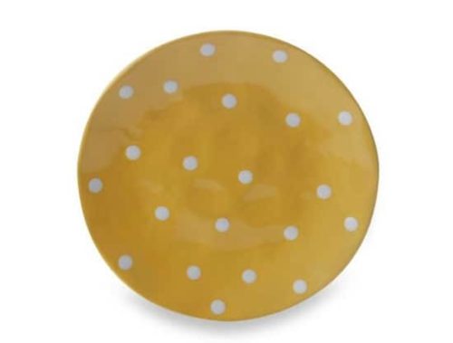 Yellow plate with polka dot