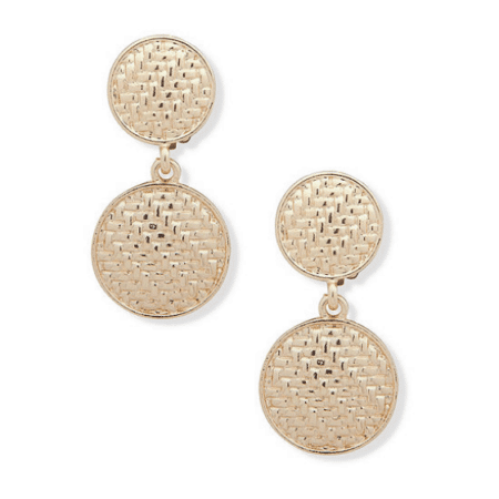 Gold clip-on earrings