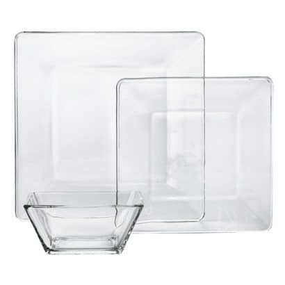 Bringing Transparency to the Dinner Table 4 square gglass dinnerware