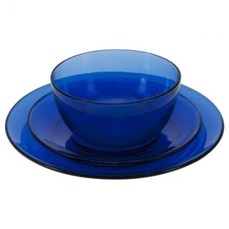 Bringing Transparency to the Dinner Table 2 An 18-piece presence cobalt dinnerware set, which sells for $29.99, reduced from $78, at anchorhocking.oneida.com/