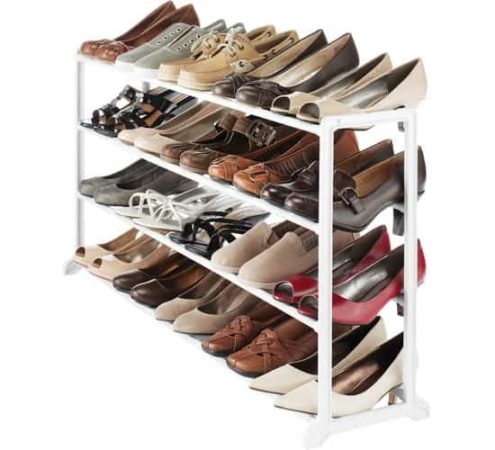 Tiered shoe rack