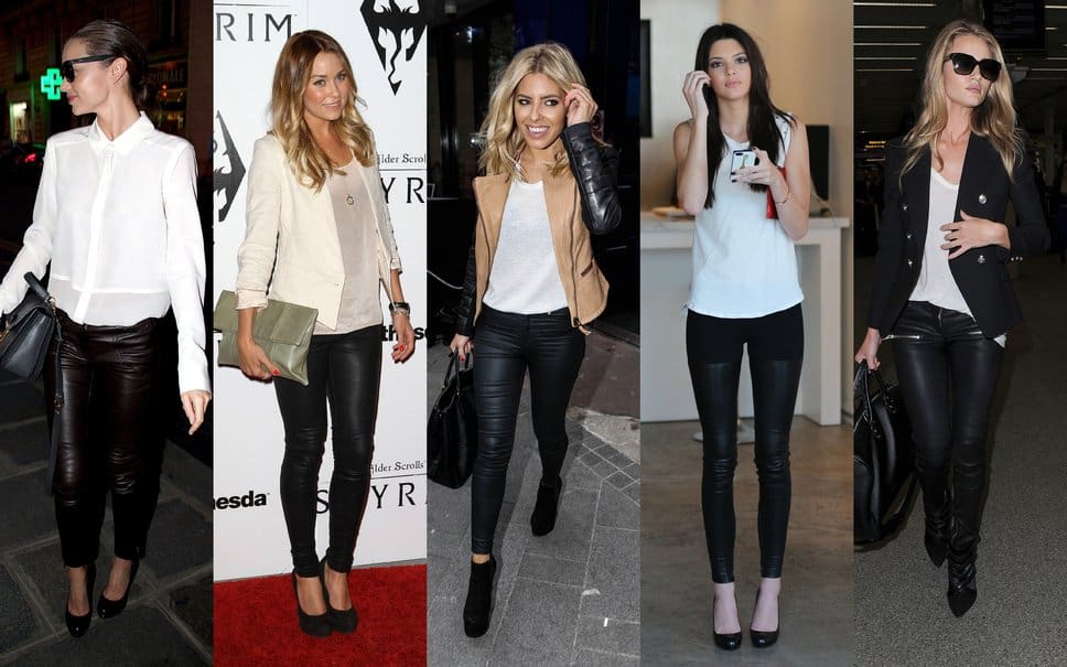 Celebrities and Leather Pants
