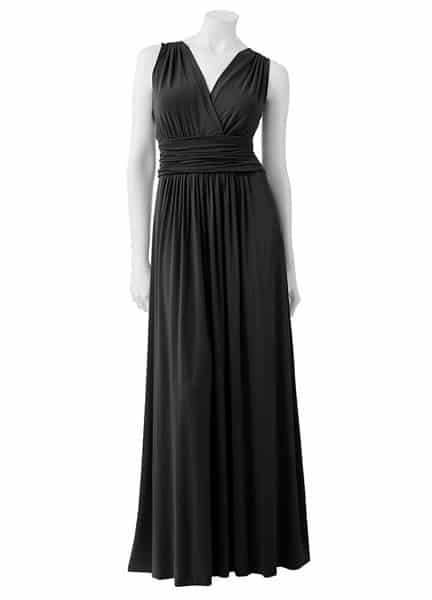 Long black bridesmaid dress