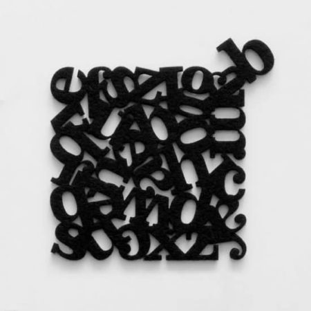 Coasters made of letters