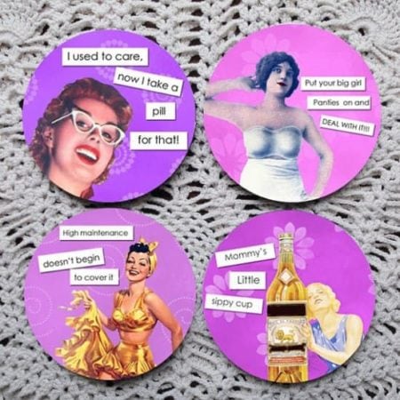 Coasters with ladies
