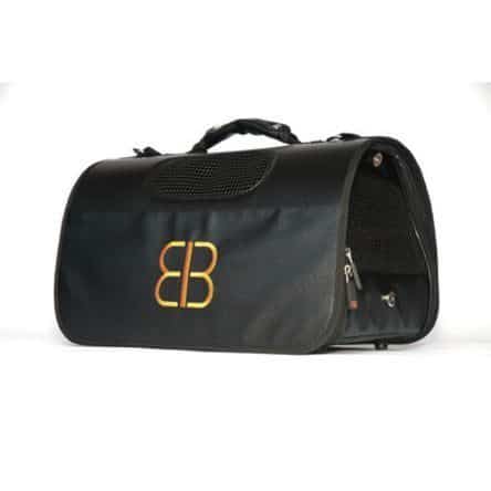 simple black pet carrier