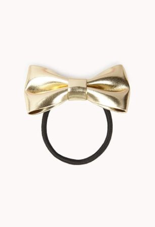 Metallic gold hair ribbon