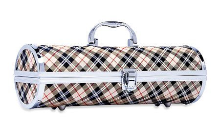 Tan Plaid Wine Purse