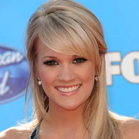 Carrie Underwood with side bangs